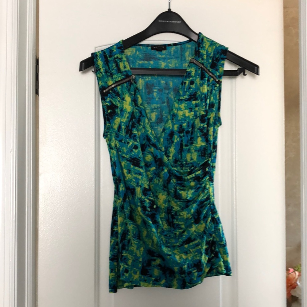 Nine West multi colored tunic top size S